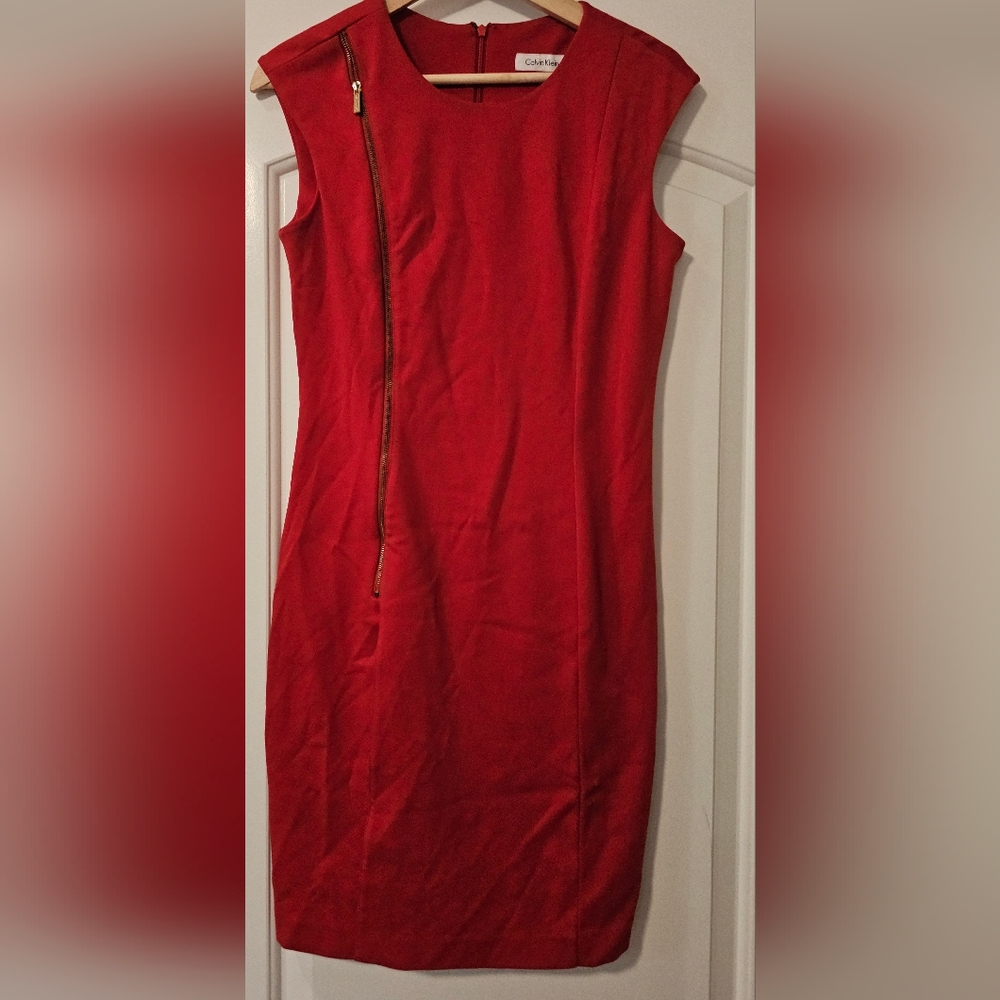 Calvin Klein Scarlet Sheath Dress